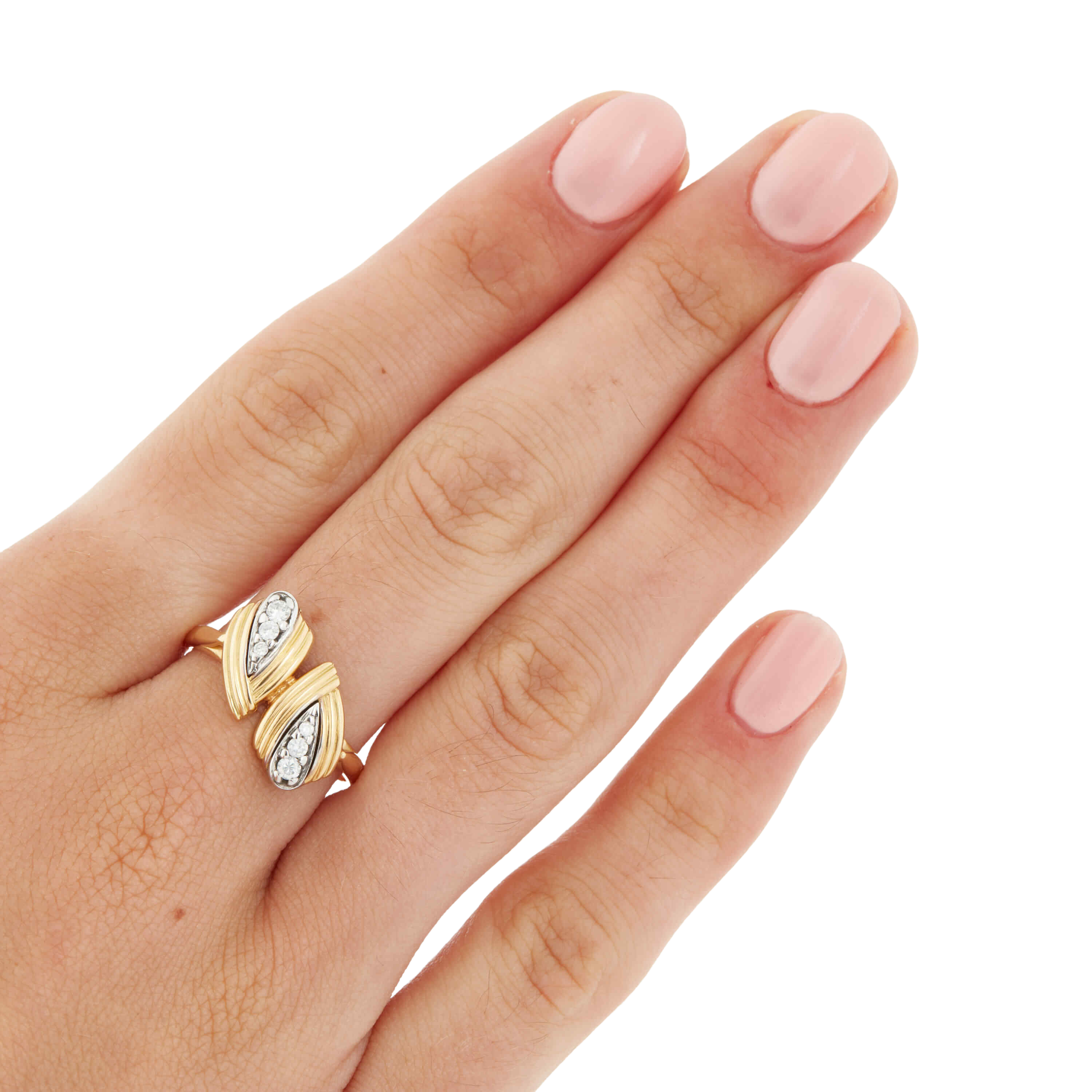 TWO GOLD RING - DIAMONDS 