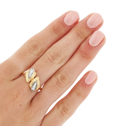 TWO GOLD RING - DIAMONDS 