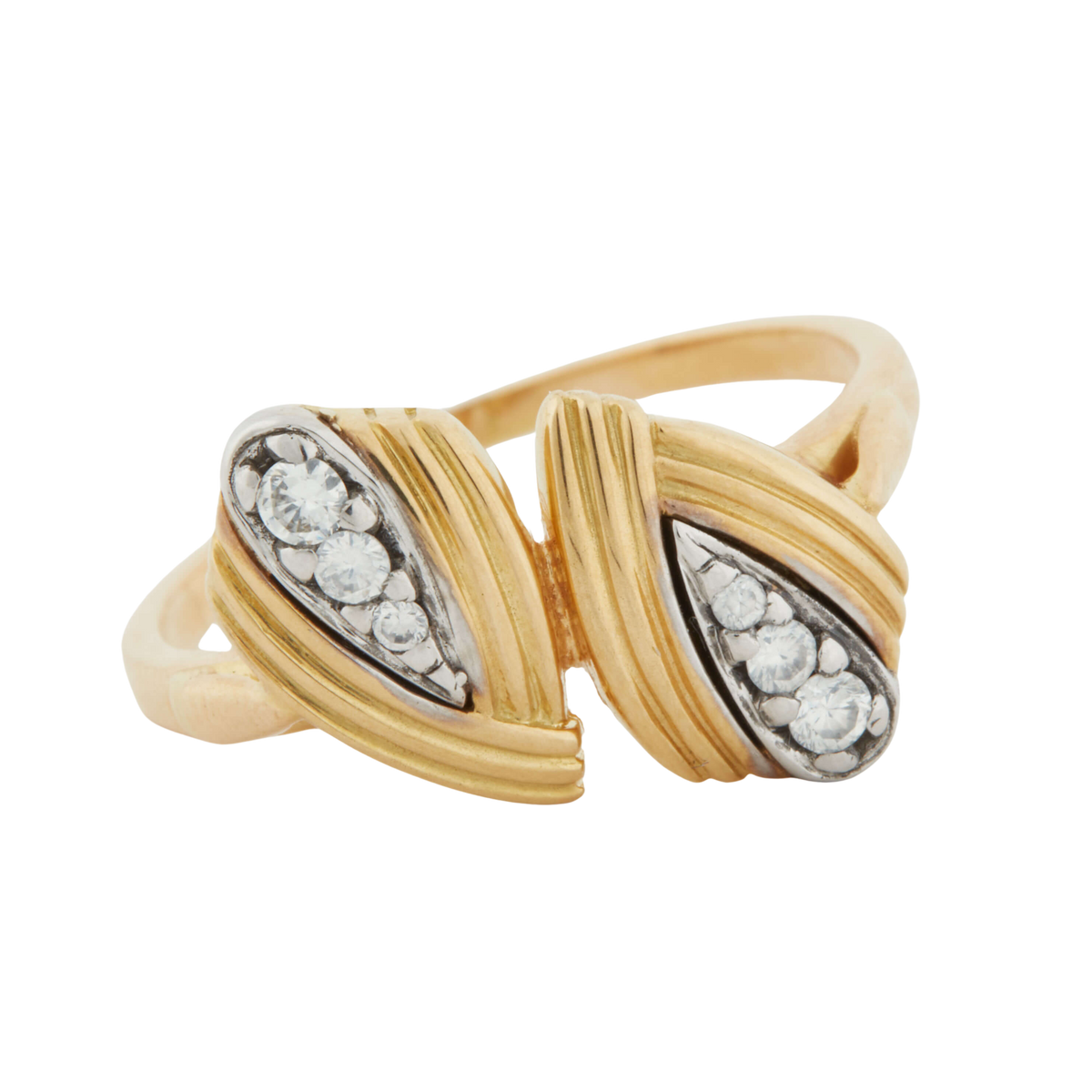 TWO GOLD RING - DIAMONDS 