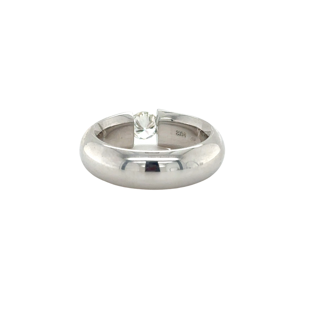 Solitaire - Or blanc et diamant