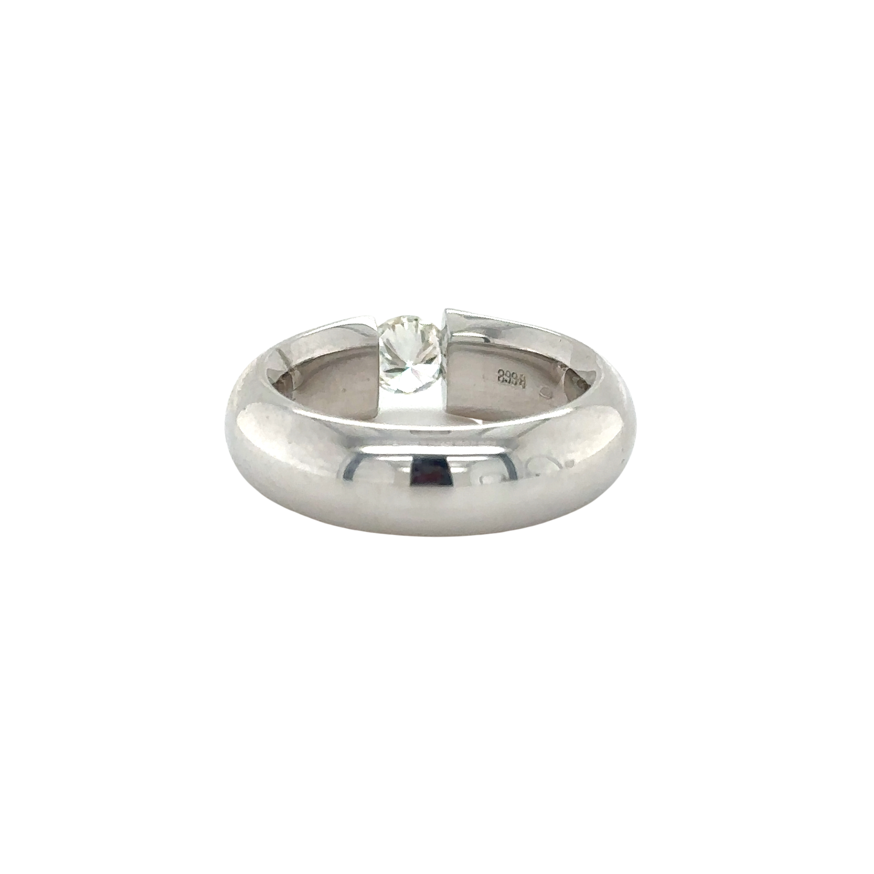 Solitaire - Or blanc et diamant