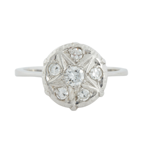 Bague Or Blanc et Diamants
