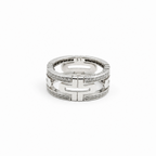 Bulgari - Bague or blanc et diamants - Modèle Parentesi
