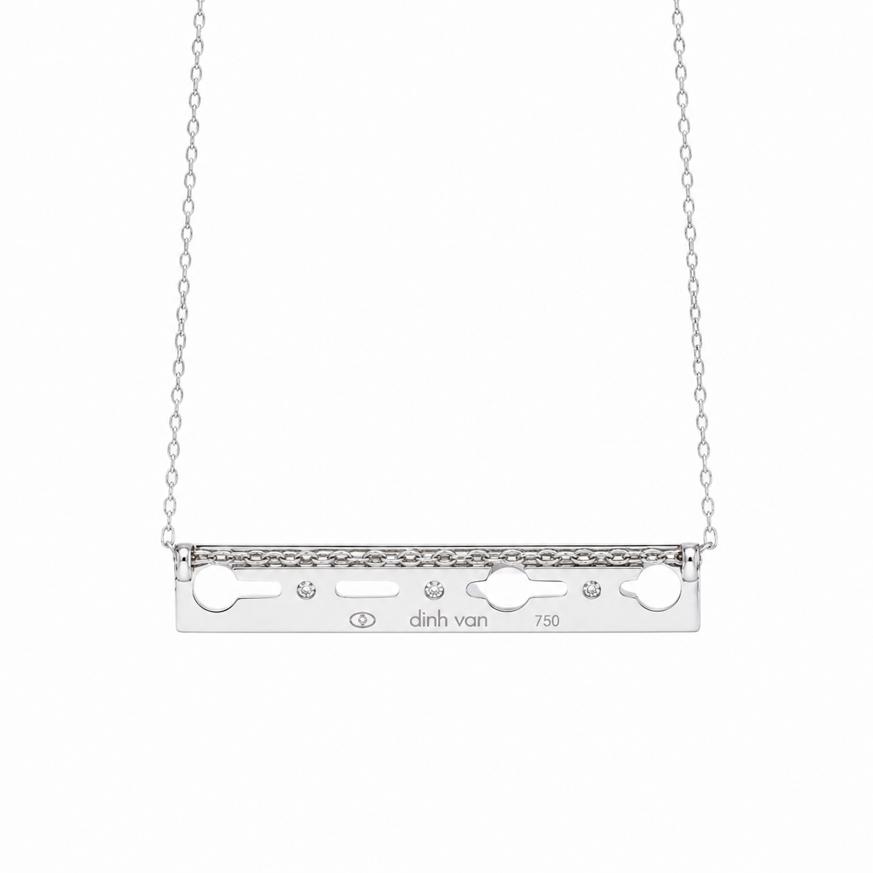 Dinh Van - Collier Pulse - Or blanc et Diamants