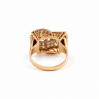 Tank Ring - Rose Gold and Diamonds