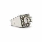 Bague Tank Or blanc et Diamants