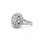 Bague Marguerite Or blanc et Diamants 2,10 carats