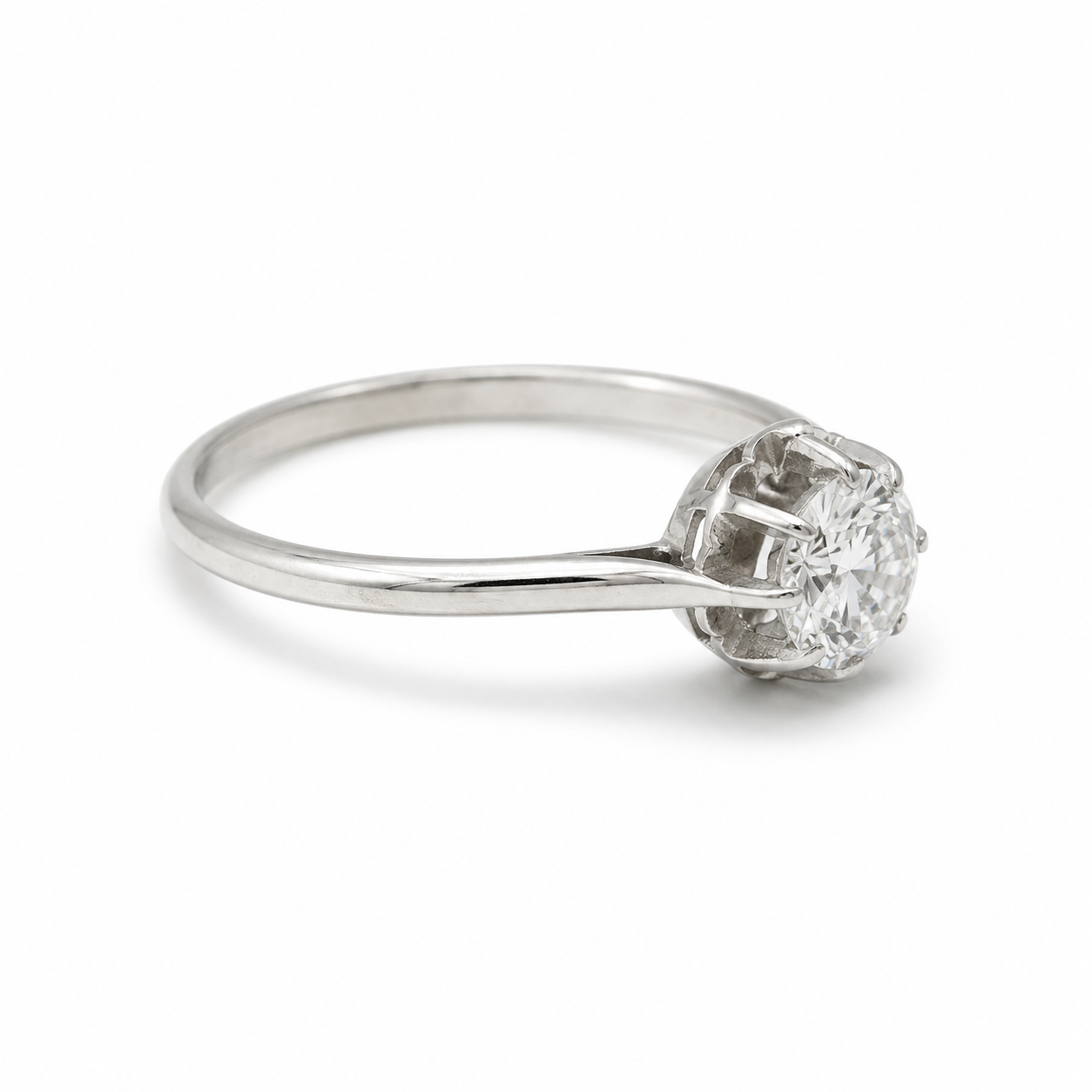 Bague Solitaire - Diamant 0,80 carat - Taille Ancienne