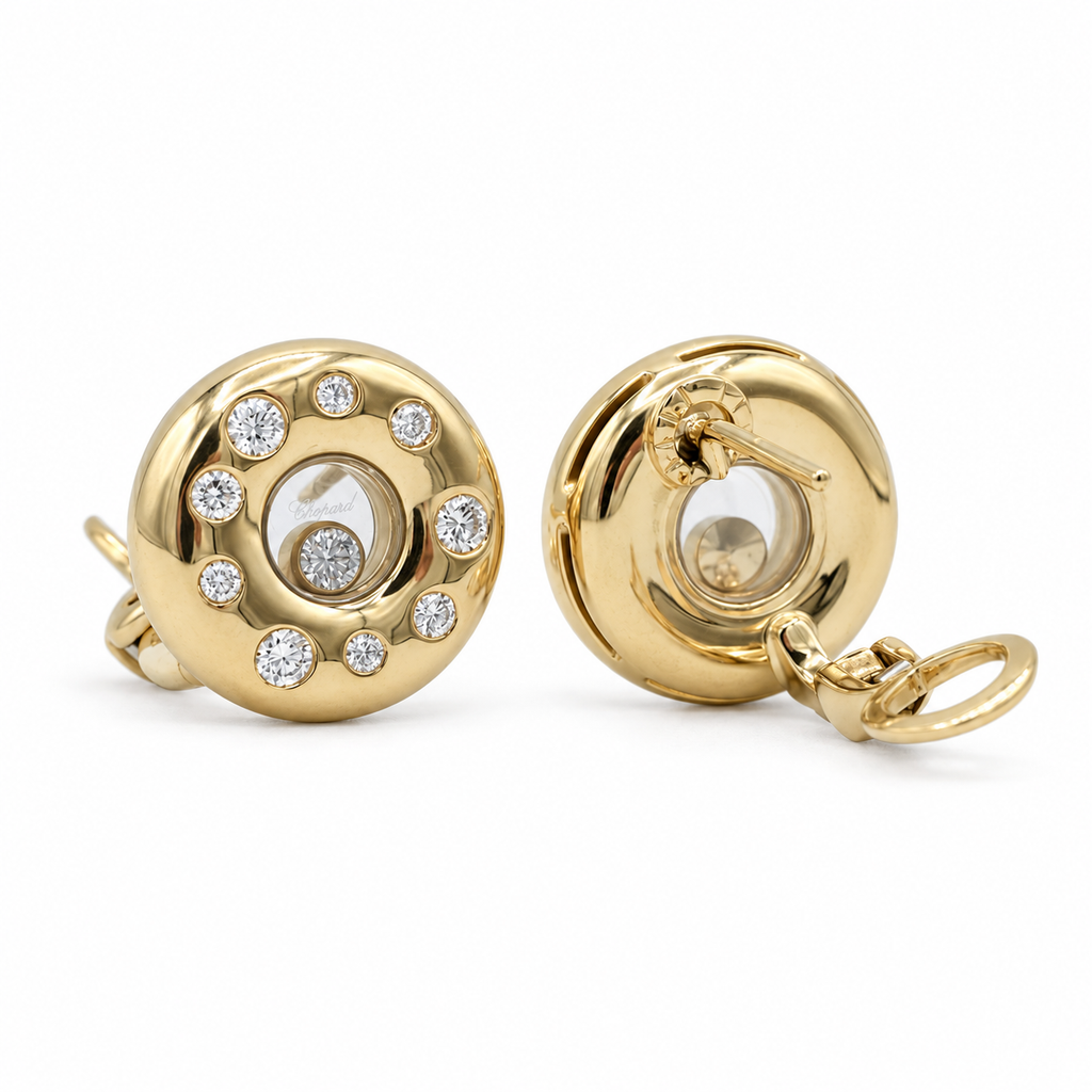 Chopard - Boucles d’oreilles Happy Diamond Or jaune