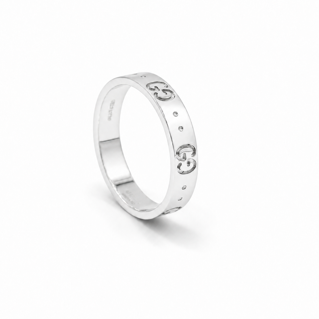 Gucci - Bague Icon Or Blanc