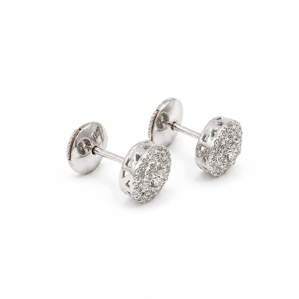 Boucles d’oreilles - Or blanc et Diamants