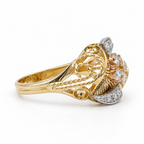 Bague Vintage - Or jaune et blanc - Diamants 0,60 carat