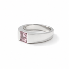 Cartier - Tank Ring White Gold - Rose Quartz