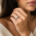 Bague Bandeau Or blanc et Diamants 1,60 carats