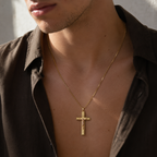 Pendentif Croix - Or jaune et Rose - Christ