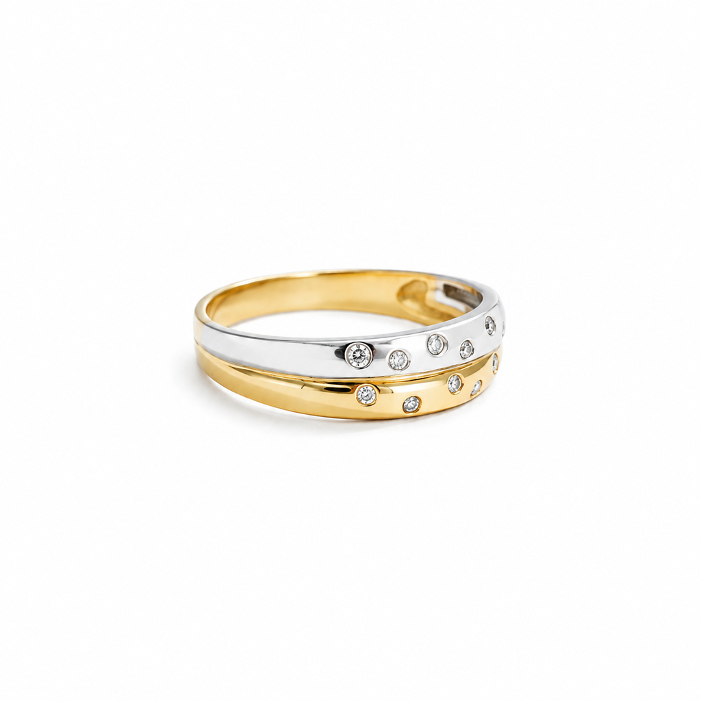 Bague 2 ors - Diamants