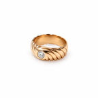 Godronné Tourbillon Ring - Rose Gold - 0.30 ct Diamond