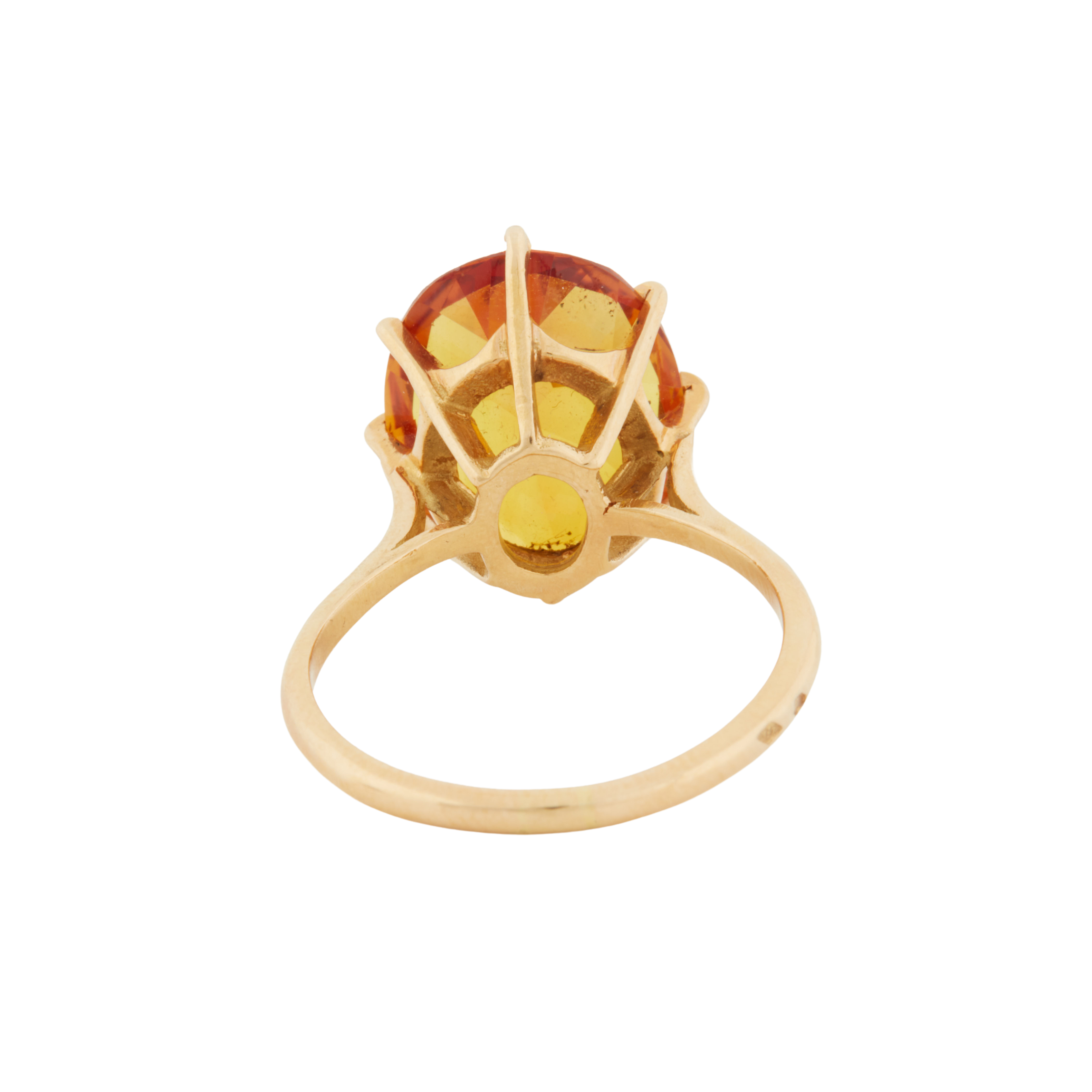 Bague Or Jaune - Quartz Fumé