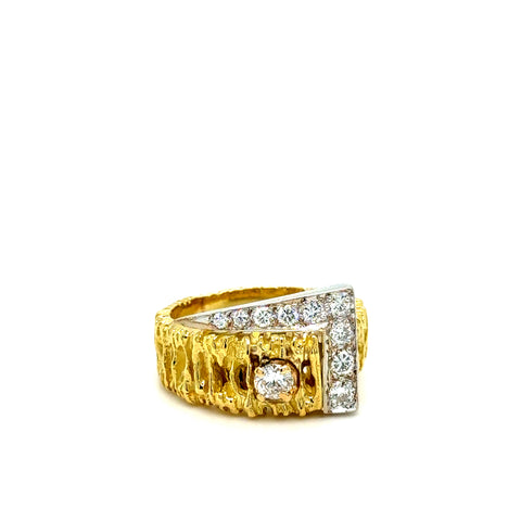 Bague Or Jaune et Diamants