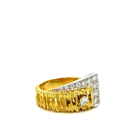 Bague Or Jaune et Diamants