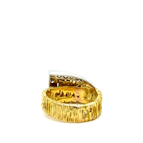 Bague Or Jaune et Diamants