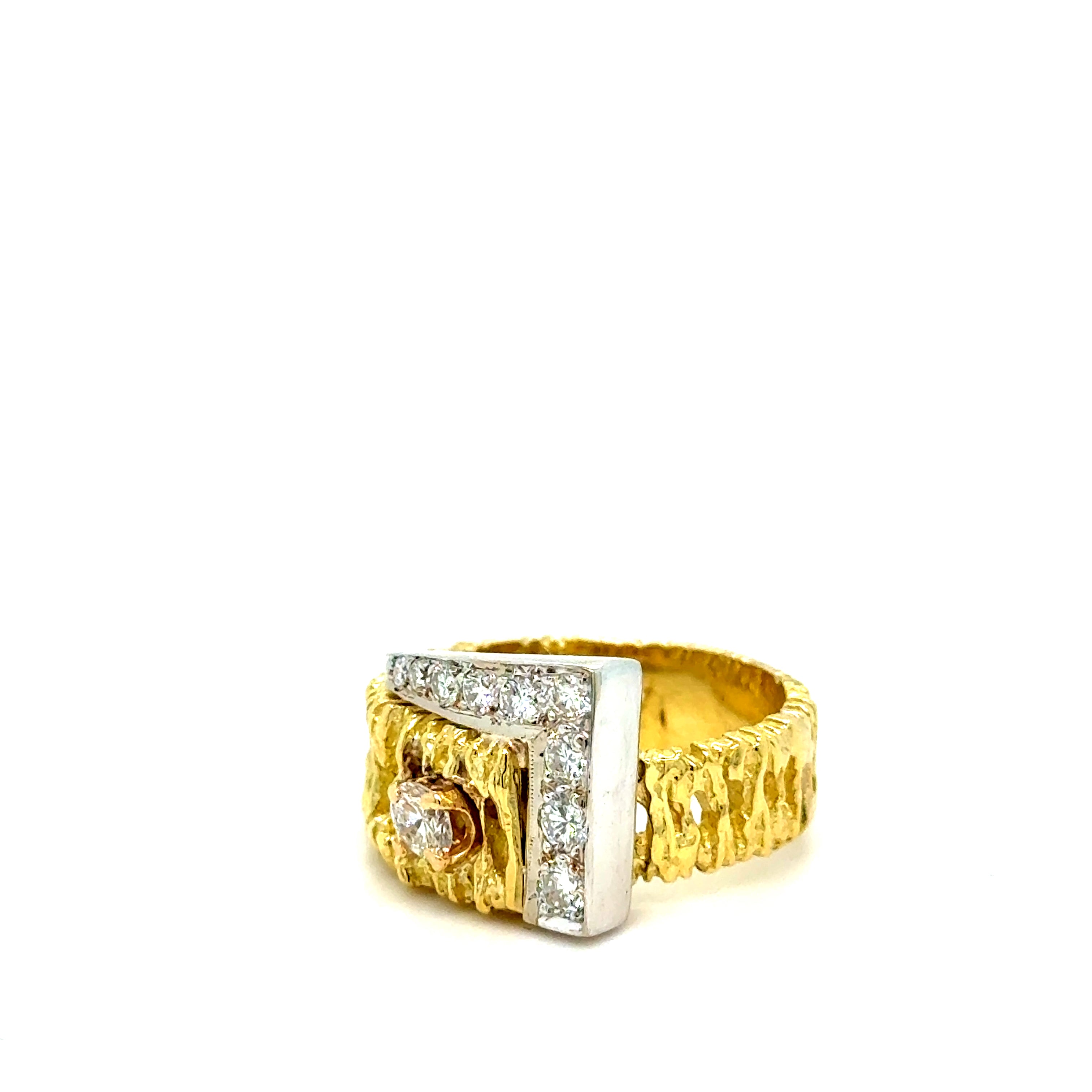 Bague Or Jaune et Diamants