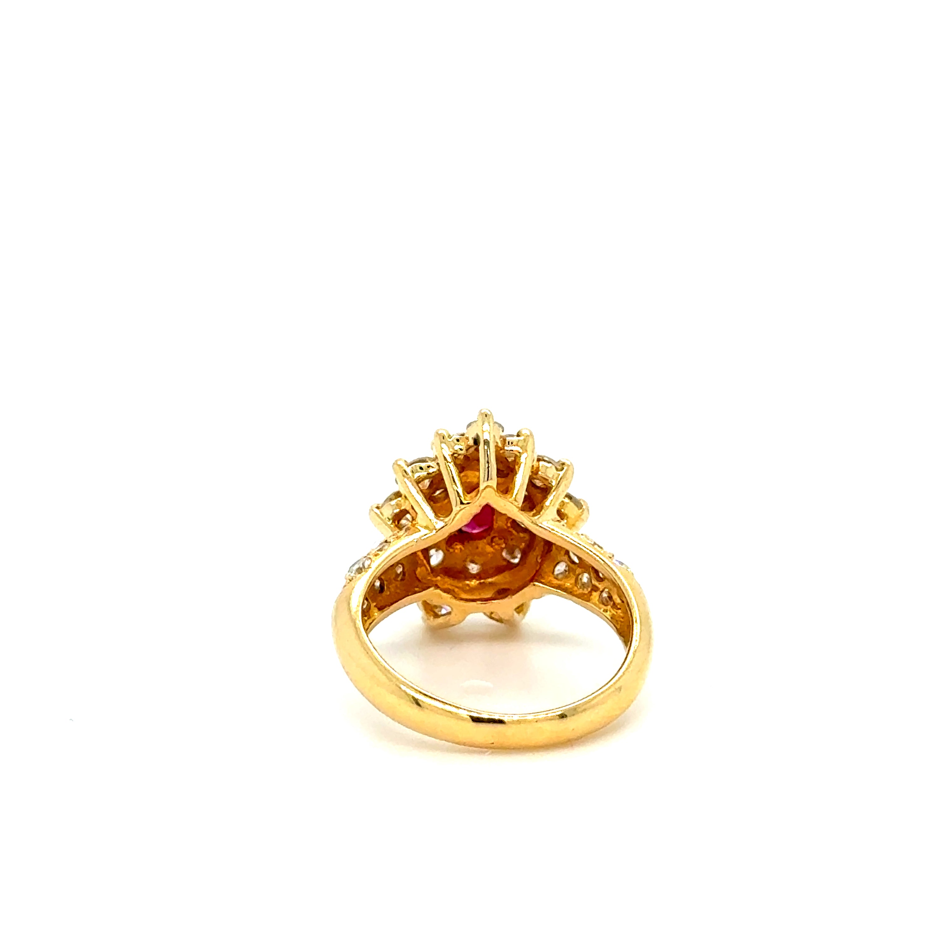 Bague Or Jaune - Rubis et Diamants