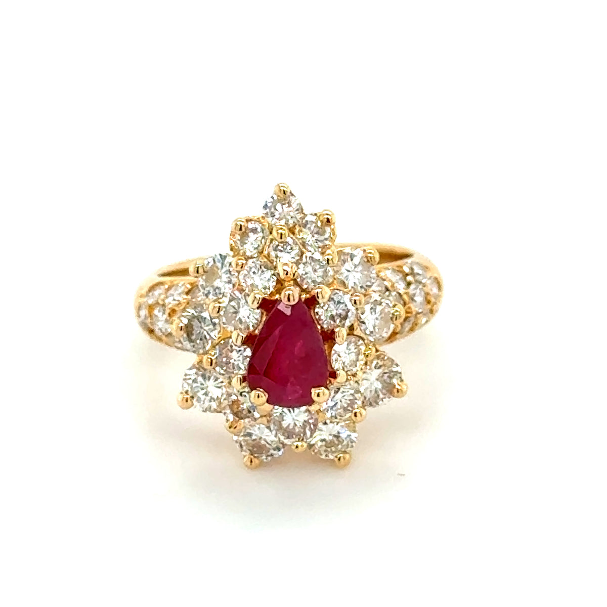 Bague Or Jaune - Rubis et Diamants