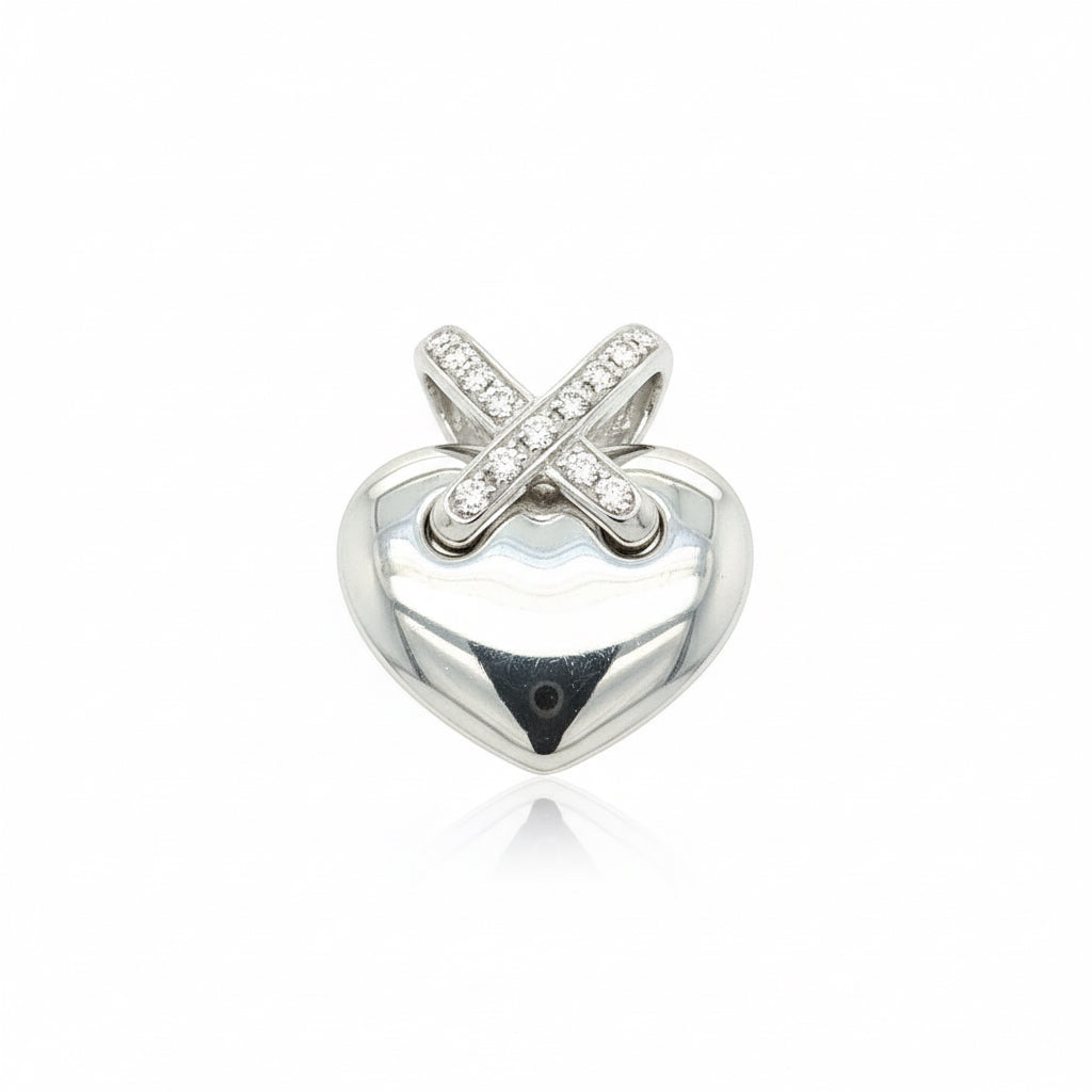 Chaumet - Pendentif coeur lien Or blanc et Diamants