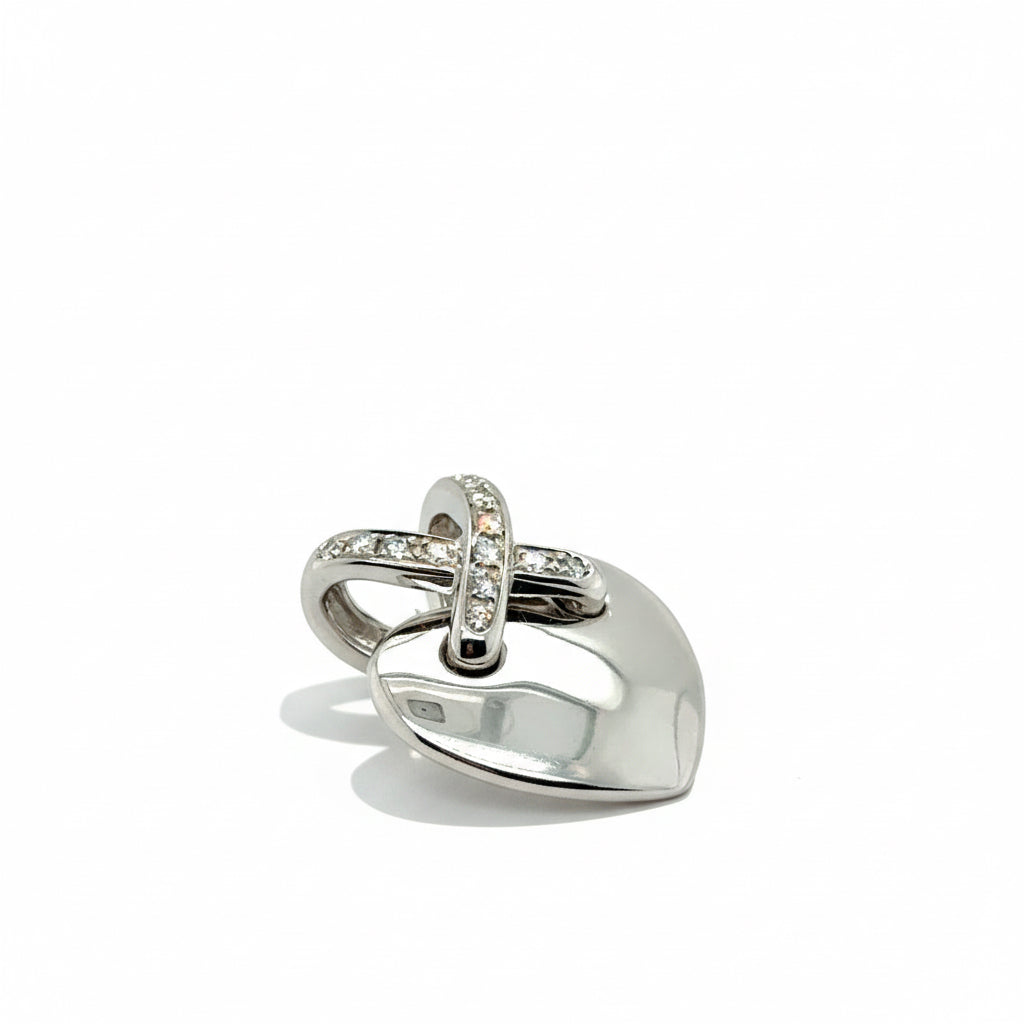 Chaumet - Pendentif coeur lien Or blanc et Diamants