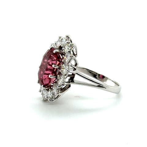 Bague Marguerite Tourmaline et Diamants