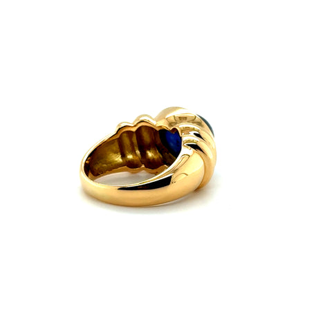 Bague Or Jaune et Saphir