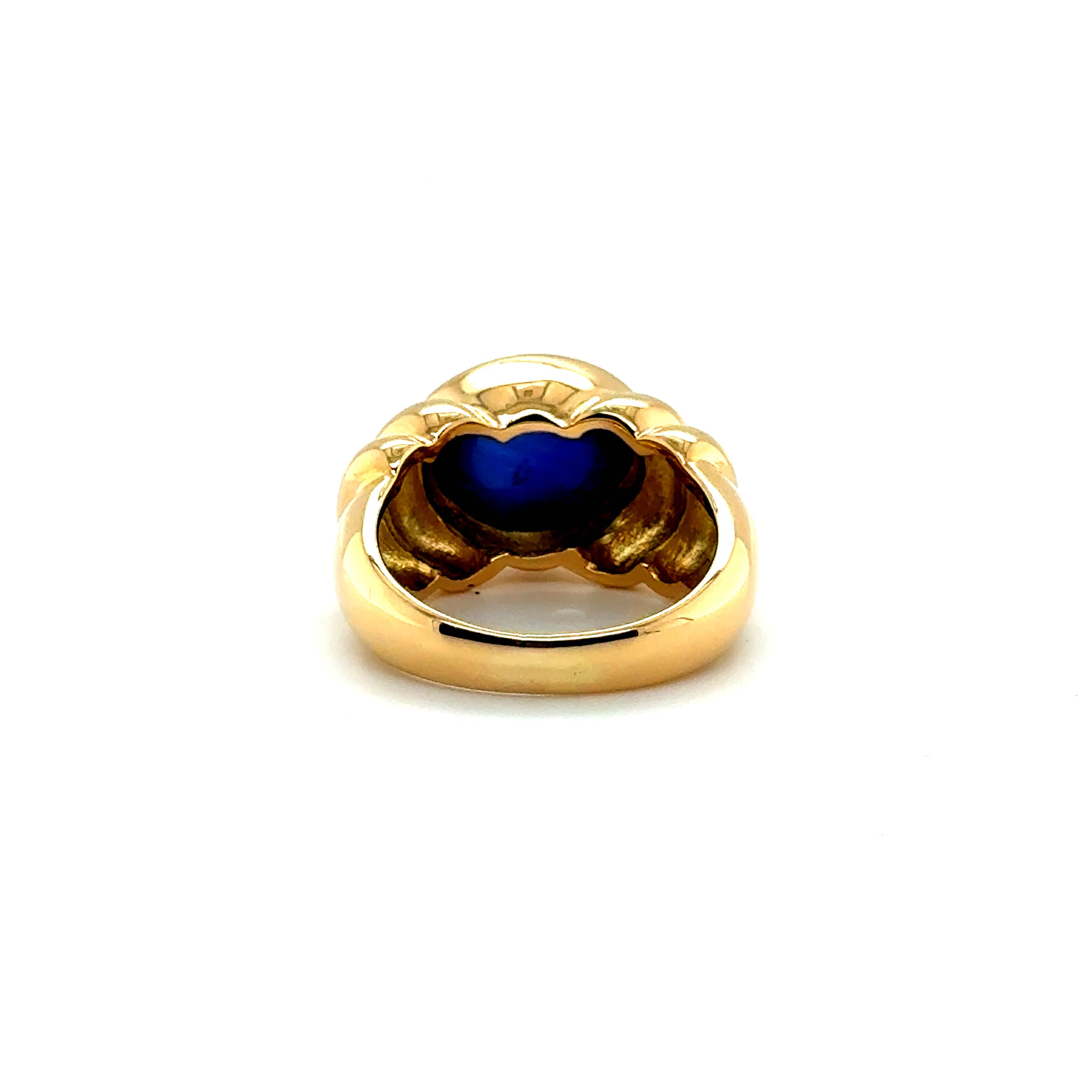 Bague Or Jaune et Saphir