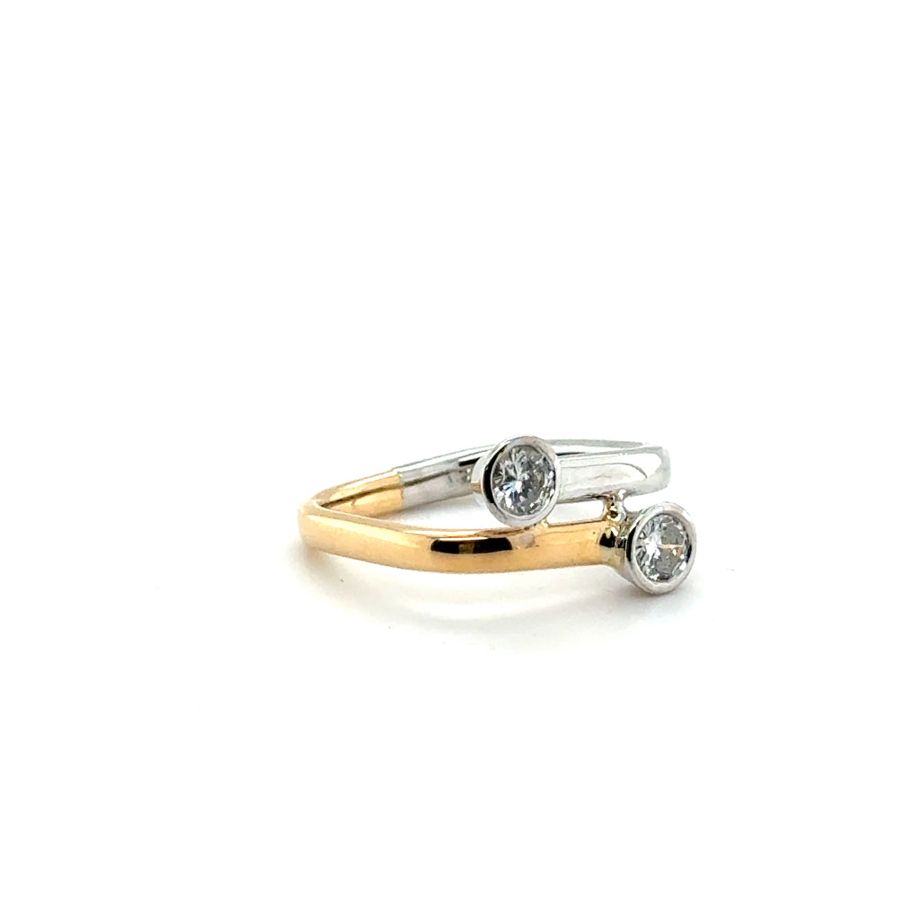Bague diamants - Or jaune et Platine