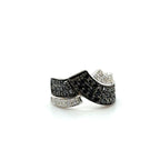 Bague Or blanc - diamants Noir et blanc
