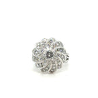 Bague Fleur Or blanc et Diamants