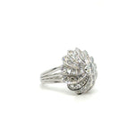 Bague Fleur Or blanc et Diamants