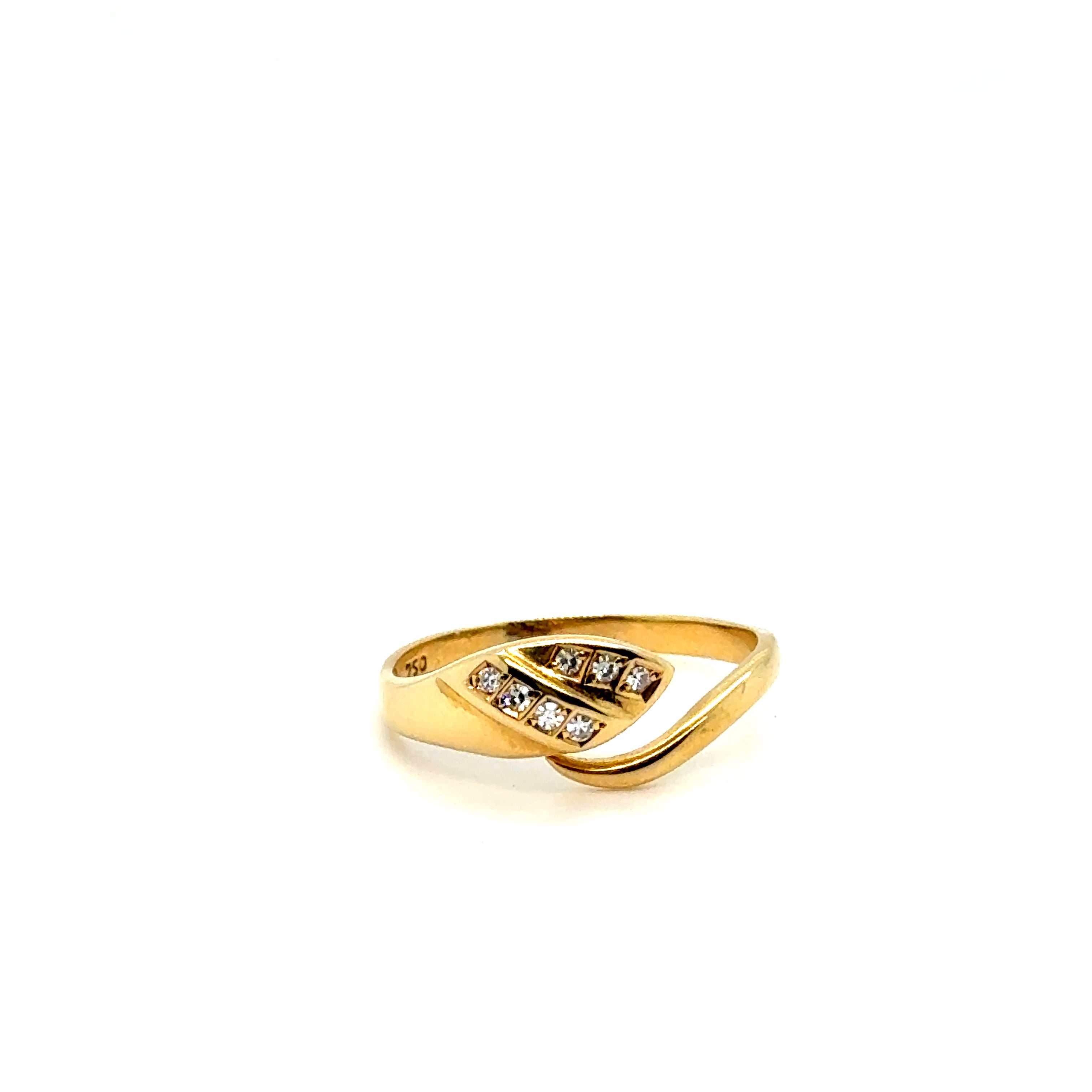 Bague serpent Or jaune et diamants