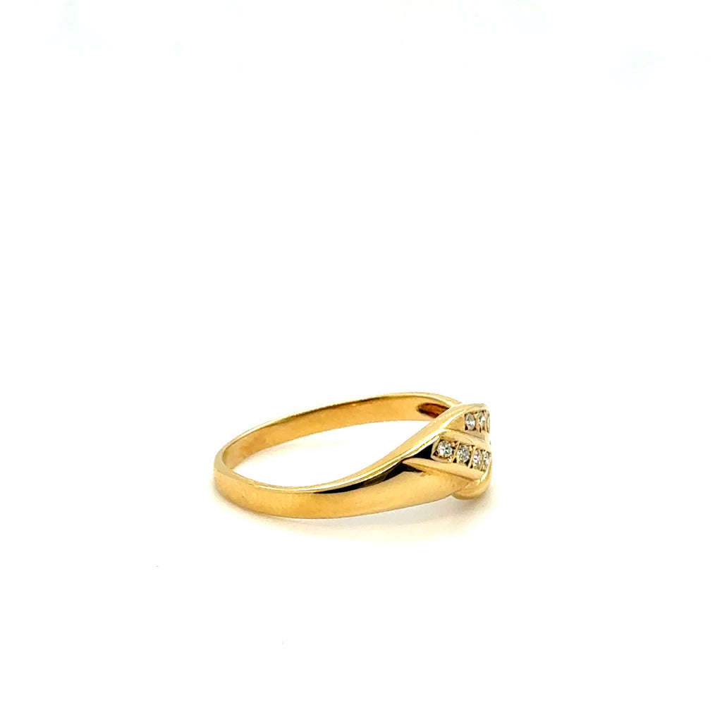 Bague serpent Or jaune et diamants