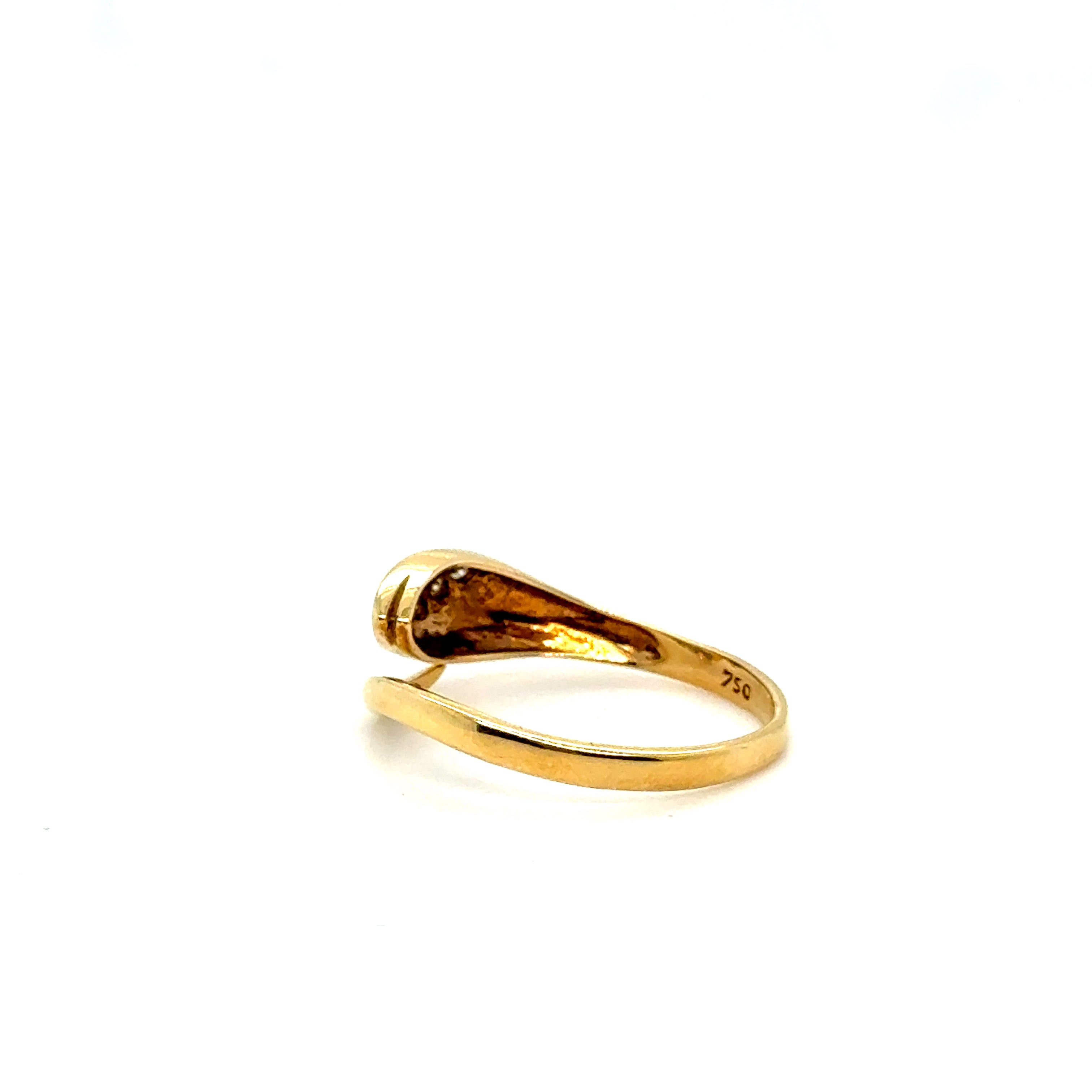 Bague serpent Or jaune et diamants