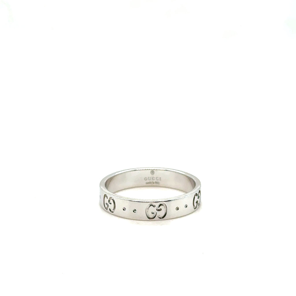 Gucci - Bague Icon Or Blanc