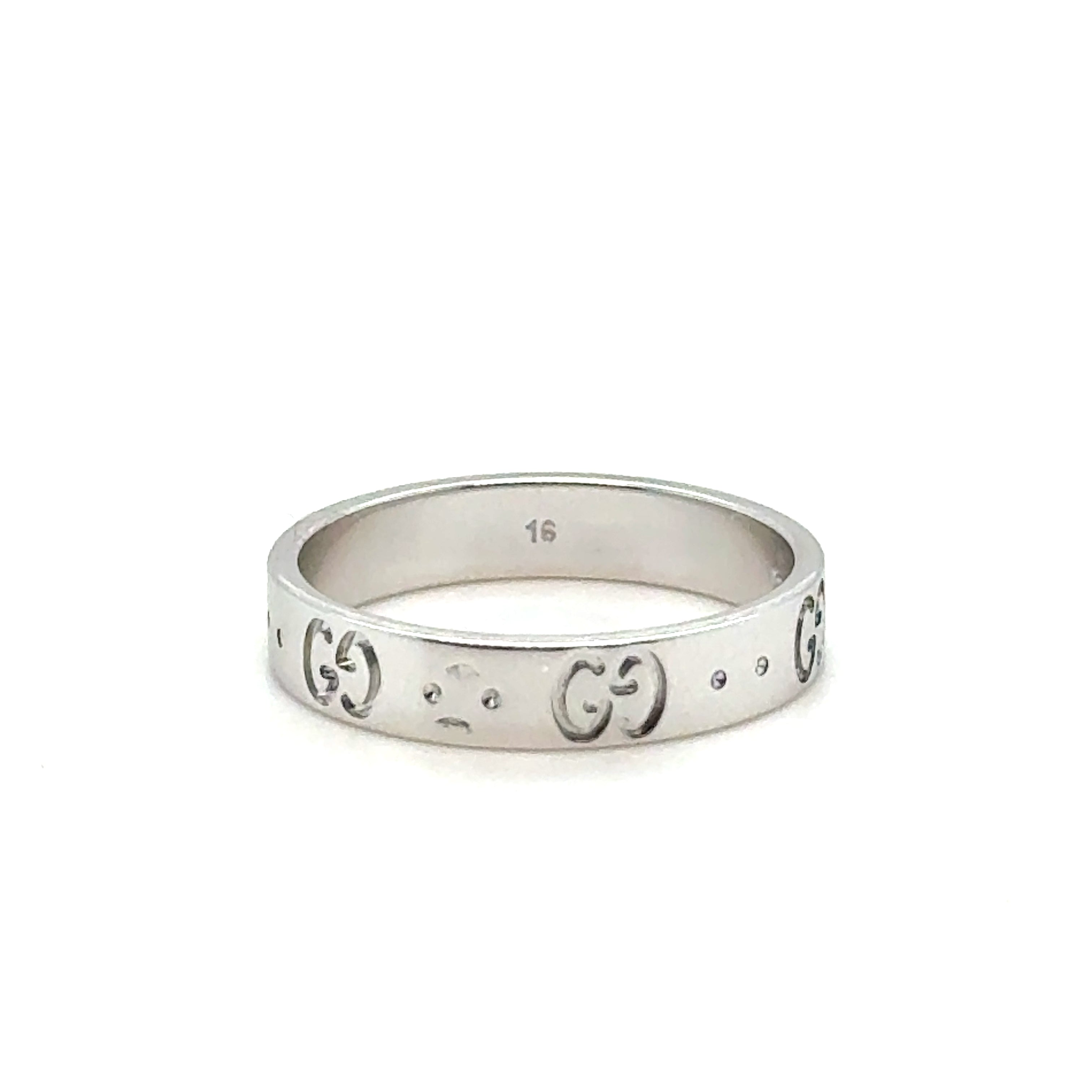 Gucci - Bague Icon Or Blanc