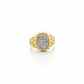 Vintage Snake Ring in Yellow Gold and Diamonds
