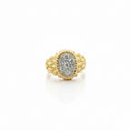 Vintage Snake Ring in Yellow Gold and Diamonds