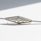 Art déco - Broche Or blanc et diamants