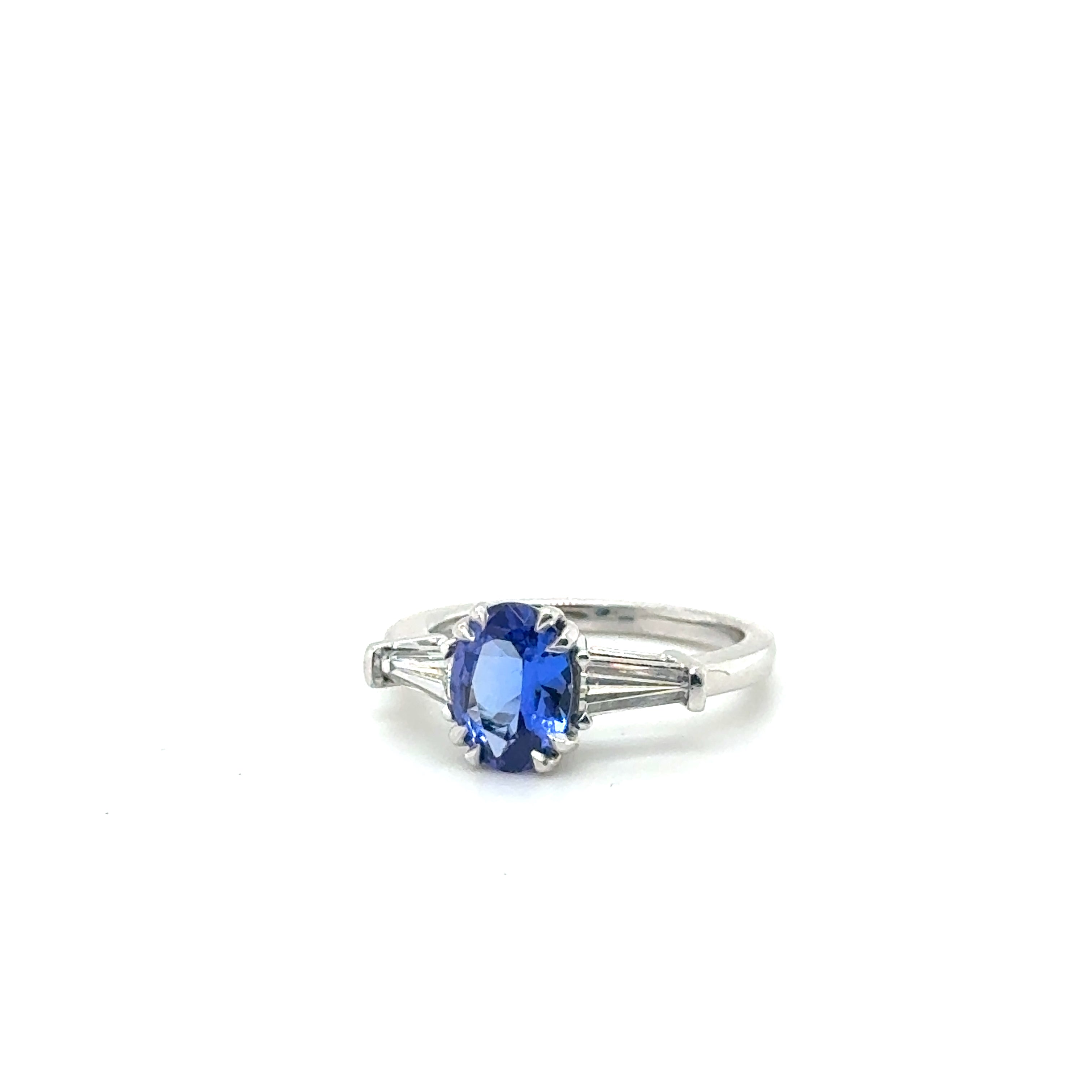Bague Platine - Tanzanite et Diamants