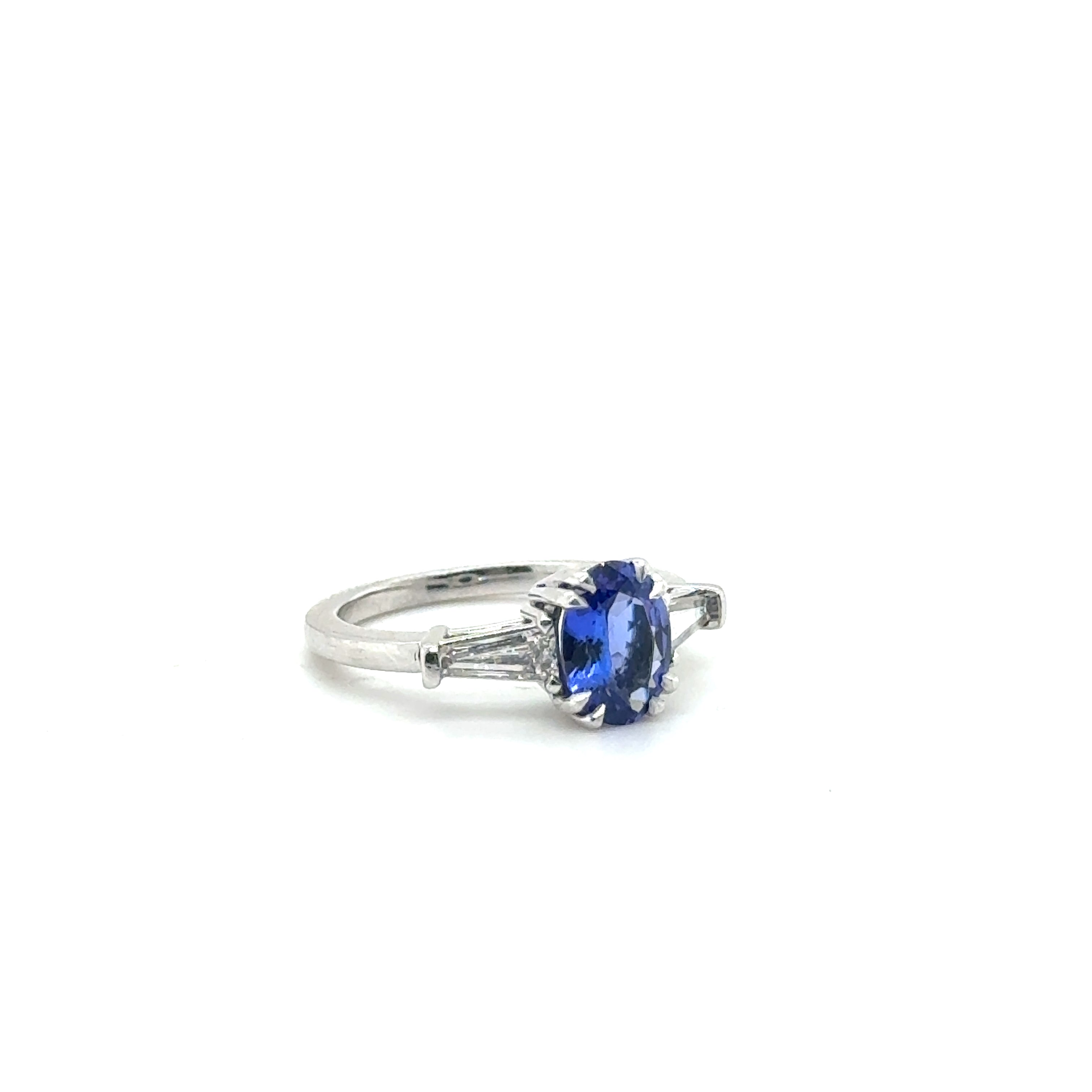 Bague Platine - Tanzanite et Diamants