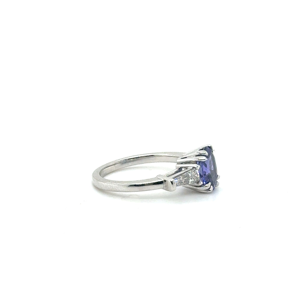 Bague Platine - Tanzanite et Diamants