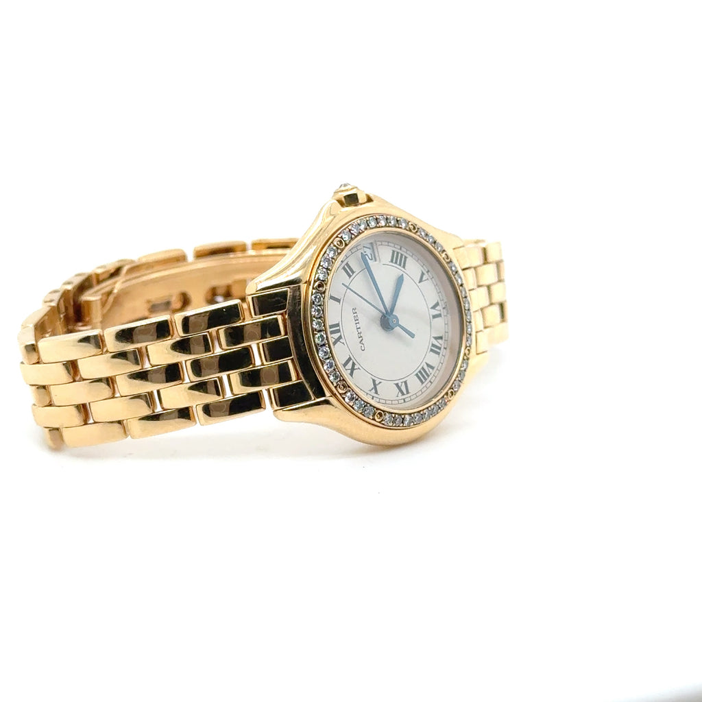 Cartier - Montre Cougar - Or Jaune et Diamants