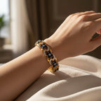 Bracelet Or Jaune 22 carats - Saphirs et Diamants